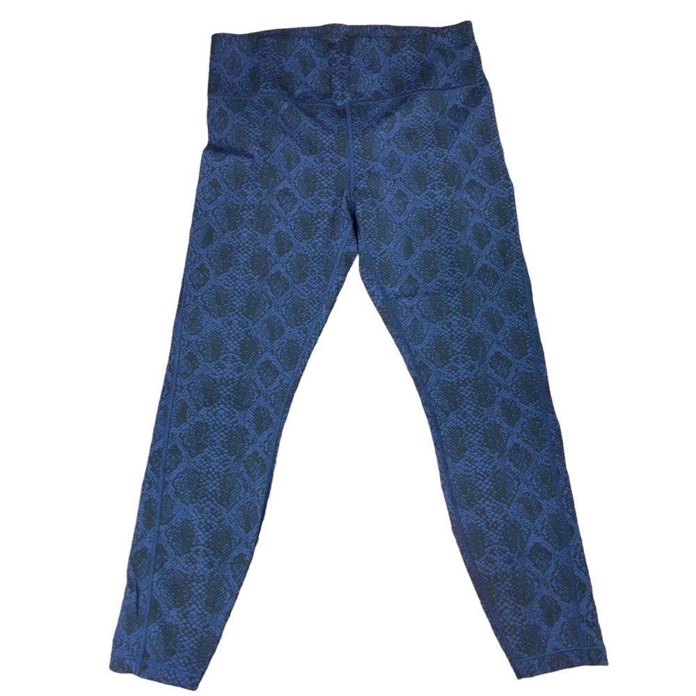 Athleta Ultimate 7/8 Tights Blue Snakeskin Leggings